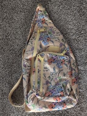 Vera Bradley Yellow Floral Sling Backpack